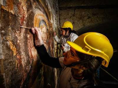 L�immagine della Madonna del Segno � stata restaurata grazie a una convezione sottoscritta con l�Universit� di Bari e sotto la supervisione della Soprintendenza